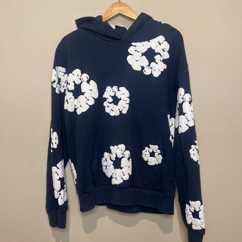 Denim Tears Men's hoodie navy blue